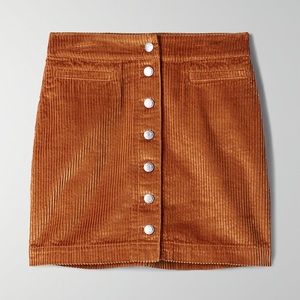 NWT WILFRED FREE New Button-Front Mini Skirt